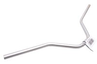 Manillar 22mm universal curvo moleteado aluminio plata Lenker universell