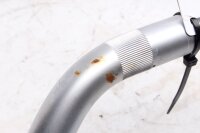 Manillar 22mm universal curvo moleteado aluminio plata Lenker universell