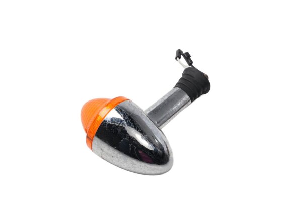 Blinker Chrom Gehäuse orange Glas Universal Halter Gummi Triumph universell
