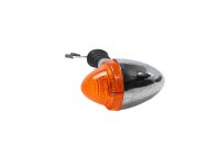 Blinker Chrom Gehäuse orange Glas Universal Halter Gummi Triumph universell