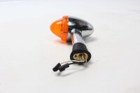Blinker Chrom Gehäuse orange Glas Universal Halter Gummi Triumph universell