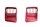 Air intake trim front left right red BMW R 80 RT 247 0444 82-84