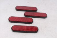 Red universal reflector set, left, right, side, cats eye Triumph universell
