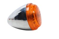 Blinker Chrom Gehäuse orange Glas universal Rund Classic Triumph universell