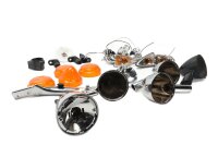Indicator housing, bulb holder, lenses, universal set, orange Triumph universell