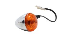 Indicator chrome housing orange glass universal round classic Triumph universell