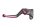Adjustable clutch lever, red/black, short, universal grip Triumph universell