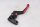 Adjustable clutch lever, red/black, short, universal grip Triumph universell