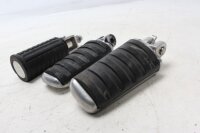 Fotstödsset för förare och passagerare, pedaldynor av gummi med ribbor Triumph Unbekannt
