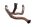 Exhaust manifold, exhaust pipe, double flange Kawasaki KLV 1000 KLV1000A 04-06