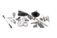 Screw set, spring, footrest pedals, spacers, Triumph Triumph universell