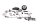 Screw set, spring, footrest pedals, spacers, Triumph Triumph universell