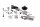 Screw set, spring, footrest pedals, spacers, Triumph Triumph universell