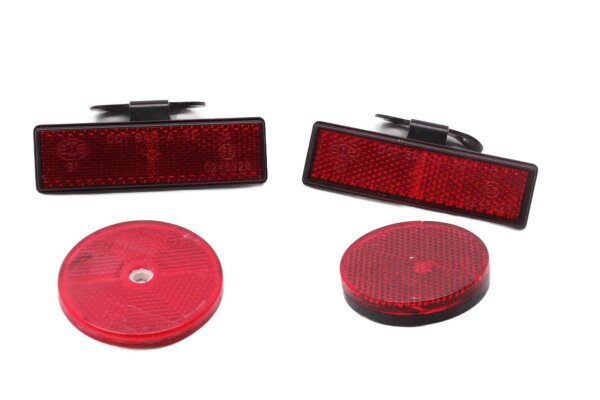 Rückstrahler Reflektor Set universal rund rechteckig rot Triumph universell