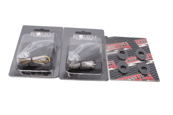LED Blinker Set schwarz universell rechts links Blinkeradapter universal Zubehör