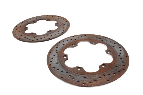 Dischi freno anteriori forati, coppia di sistemi frenanti, arrugginiti Ducati 906 Paso ZDM906 89-92
