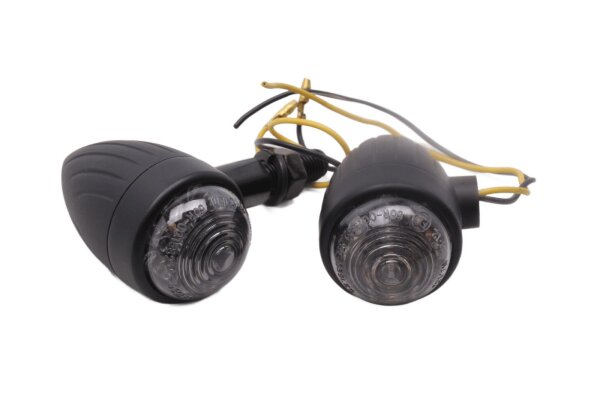 Blinkerpaar schwarz getönt universell rechts links Gehäuse Triumph universell