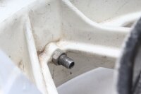 Cerchio ruota posteriore, 3 razze, bianco, supporto cuscinetto posteriore Ducati 906 Paso ZDM906 89-92