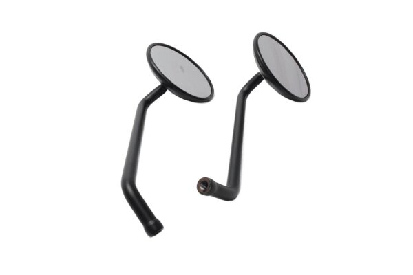 Round black handlebar mirror set left right classic Triumph universell