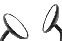 Round black handlebar mirror set left right classic Triumph universell