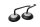 Round black handlebar mirror set left right classic Triumph universell