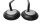 Round black handlebar mirror set left right classic Triumph universell