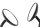 Round black handlebar mirror set left right classic Triumph universell