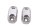 Handlebar clamps, triple clamp, pair, left and right, clamp attachment Triumph universell