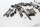 Engine bolt set, screw set, bracket, engine Yamaha XJ 600 H 51J 84-91
