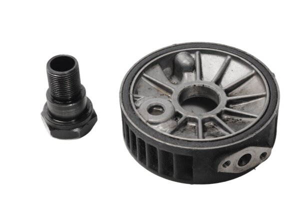 Oil cooler flange, oil adapter, oil line, engine cooling Yamaha XJ 550 4V8 84-84