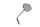 Höger backspegel, krom, spegelarm, sikt Triumph Thunderbird 900 Sport 04-04