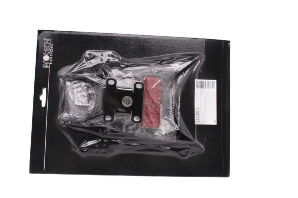 Soporte de matrícula con reflector negro en forma de X para luz trasera KTM Duke 390 20-20