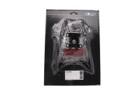 Soporte de matrícula con reflector negro en forma de X para luz trasera KTM Duke 390 20-20