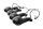 Black turn signal set, front and rear Triumph Street Twin 900 EFI Bonneville 19-19