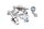 Screw set for left side panel bracket Triumph Tiger 900 GT low C702 19-23