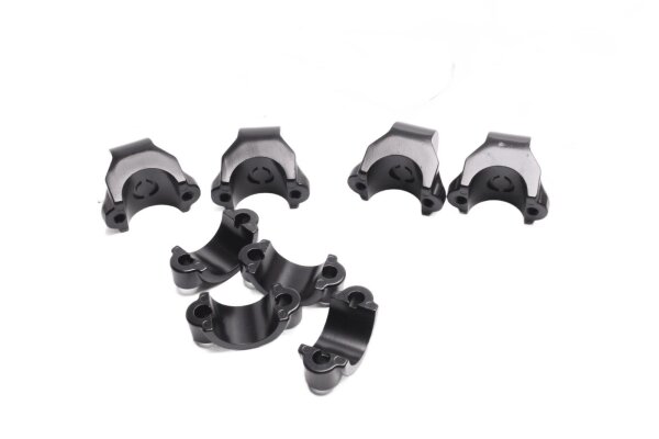 Triple clamp handlebar clamp set left right black Unbekannt Konvolut