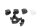 Triple clamp handlebar clamp set left right black Unbekannt Konvolut