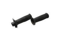 Handlebar grips, throttle grip, ribbed rubber, left and...