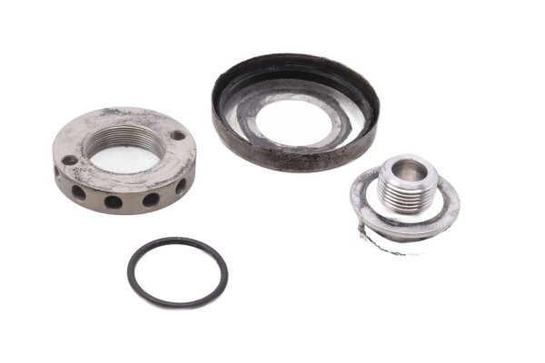 Tapa del extremo de la pata de la horquilla, tornillo de ajuste, sello KTM 690 Duke A3 12-13