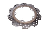 Rear brake disc, drilled, wave design, round, 5 holes...