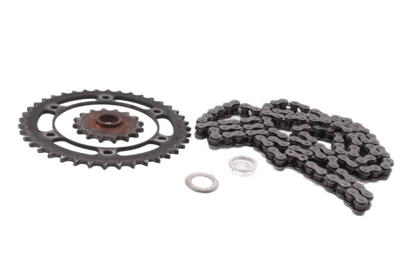 Kit chaîne, transmission, pignon, écrou de blocage KTM 690 Duke A3 12-13
