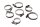 Hose clamp set, clamping clamps, tension band set BMW K 1100 RS K589 0522 92-96