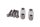 Lenkerklemmen Halter Abdeckungen mit Schrauben Set Kawasaki ZR 7S ZR750F/H 01-04