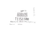 Cylinder head screw M12x55 T1151100 Triumph Rocket 2500...