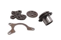 Oil pump drive chain, pinion, gear, deflection plate...