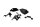 Crash bars set, protective bars, crash pad mounts, retaining brackets Kawasaki Z 125 K 20-20