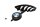 Panel embellecedor del emblema izquierdo BMW F 650 GS R13, F650GS/04 04-07