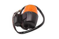 Front turn signal, round housing, orange cable, mounting...
