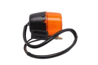 Front turn signal, round, orange, black housing,...