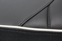 Correas de asiento, costuras decorativas acolchadas, color negro. Triumph Bonneville 1200 T120 20-20